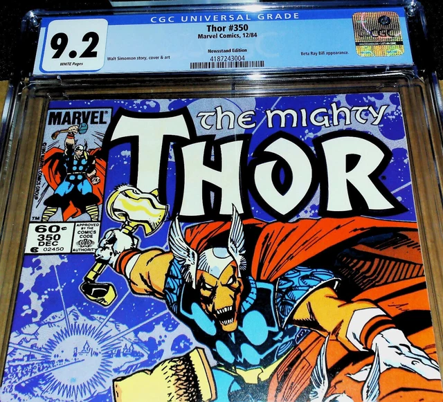 THOR #350 🔥 CGC 9.2 WHT 🔥 Beta Ray Bill! 1984 NEWSTAND EDITION