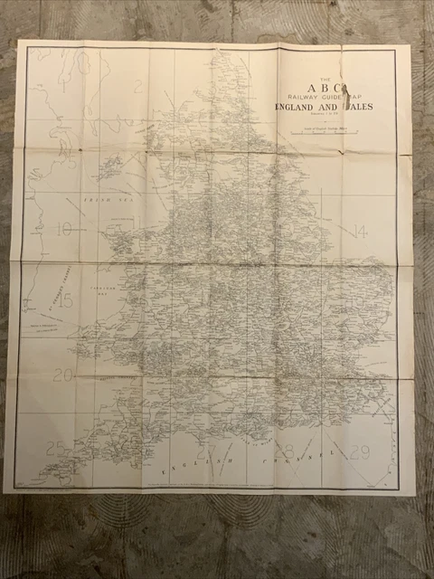 BRITISH RAIL MAP:ABC Railway Guide Map England&Wales/Scotland/London ...