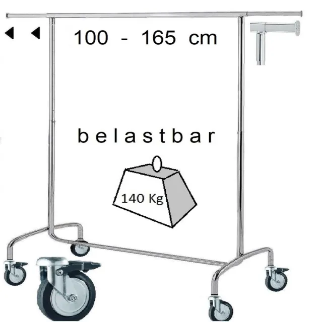 Kaufhausständer Kleiderständer Metall Rollgarderobe Gardeobenwagen NEU  2015.100