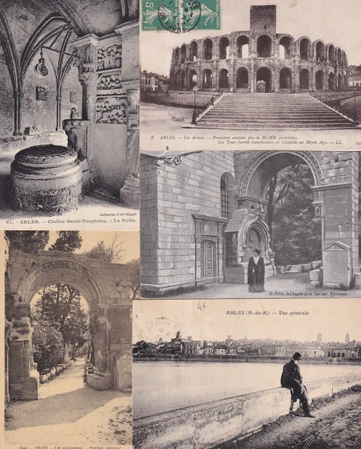 Lot of 100 Antique Old Postcards 1900-1945 ARLES PROVENCE