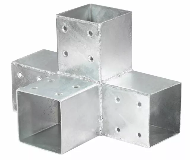 70 X 70MM Conectores de Postes Doble Pie Balcón Unión Madera Galvanizado