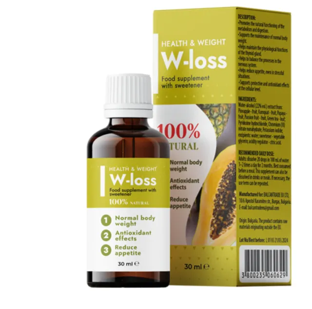 W-loss gotas - Suplementos para adelgazar rápidamente y quemar grasa | 30ml.