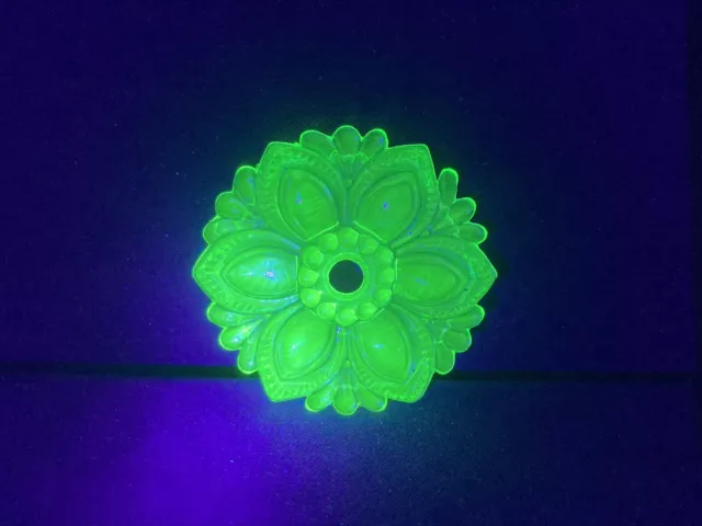 Green uranium depression Rosette flower curtain tie back (1 Pc), 3” diameter