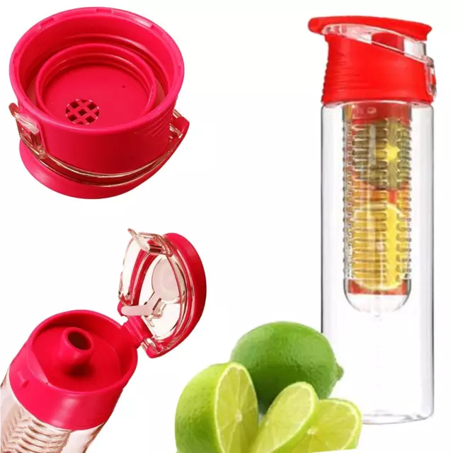 FRUIT INFUSION Water Bottle Sports Detox Portable Drinks Plastic BPA Free 700ml