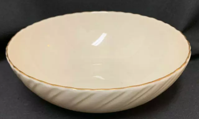 Lenox Ivory Vegetable Serving Bowl with Gold Trim Swirl Vintage Swirl USA