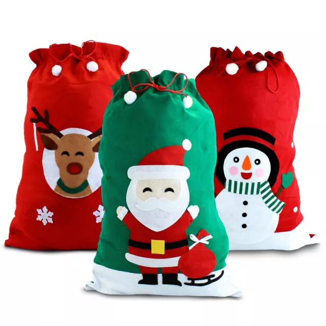 Giant Santa Sacks Stocking Jumbo Christmas Large Xmas Elf Gift Felt Present Bag