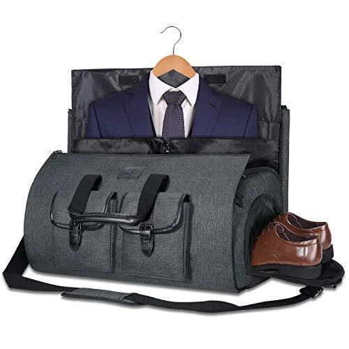 Carry-on Garment Bag Large Duffel Bag Suit Travel Large Black (23.6"x12"x12")