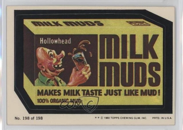 1980 Topps Wacky Packages Series 3 Milk Muds #198 0i6