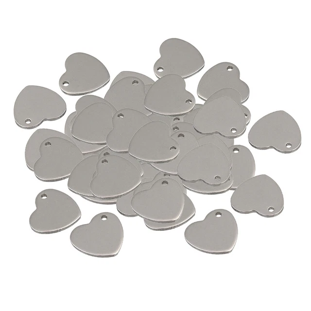 50Pc Metall Flache   Blank Stamping Charms Tag Anhänger Schmuck Machen