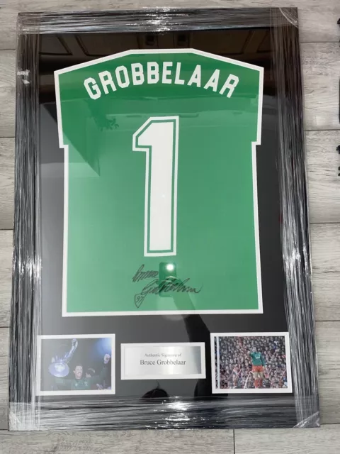Bruce Grobbelaar Signed Framed T-Shirt + Certificate Liverpool Zimbabwe