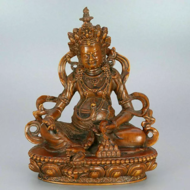 Chinese Exquisite Hand-carved Tibetan Buddha Carving Boxwood statue
