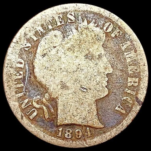 1894 Barber Dime Coin NICELY CIRCULATED