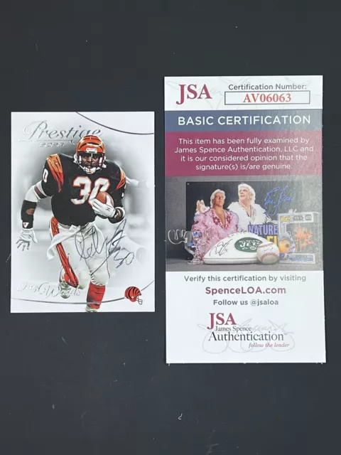 Ickey Woods Signed 2023 Panini Prestige IP Auto JSA Cincinnati Bengals