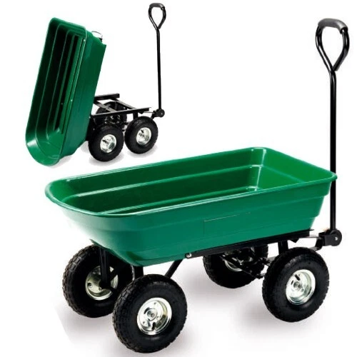 Carrello Ribaltabile Fuxtec KW2175 - Carico 300 Kg - Ruote Pneumatiche - Per Giardino E Cantieri - Foto 12