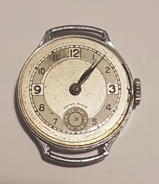 VINTAGE SWISS MADE Mechanical Pocket Watch Face and Movement For ...