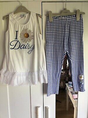 monnalisa daisy outfit with leggings age 8
