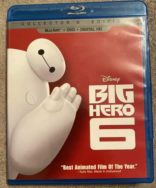 Big Hero 6 (Blu-ray/DVD, 2015, 2-Disc Set) Amazing Shape! See pictures!!