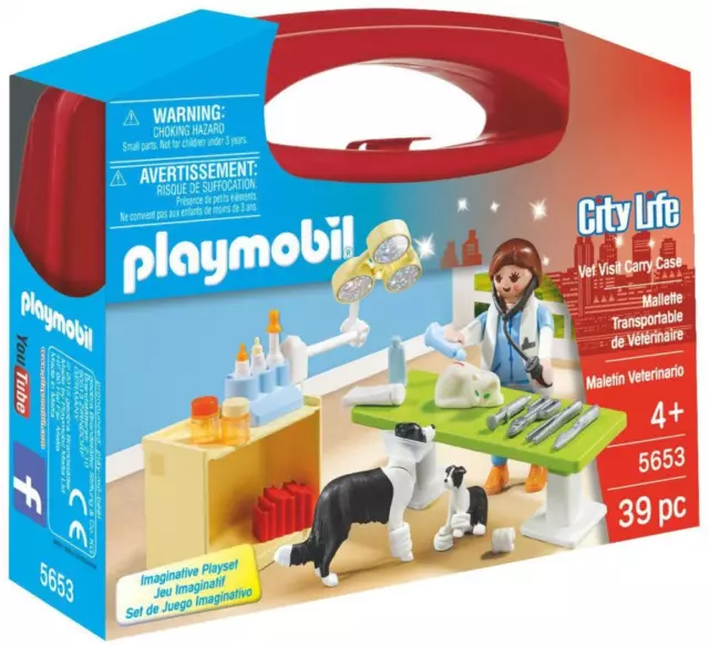 Playmobil Boite Neuve City Life Valisette Vétérinaire + Chien & Accessoire 5653