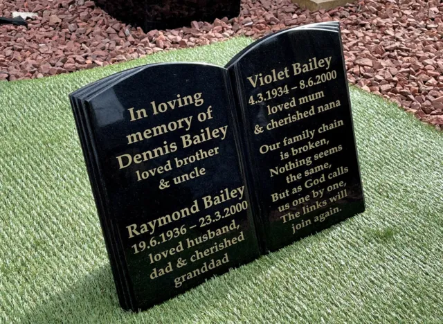 Lápida de lápida placa conmemorativa personalizada diseño propio libro de redacción