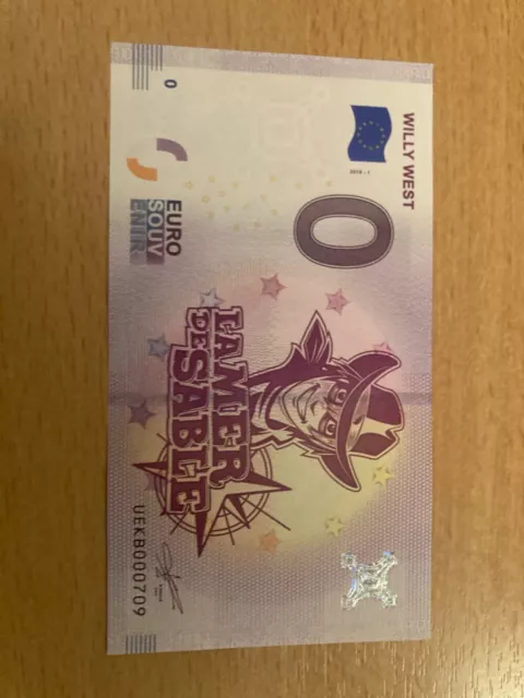 Billet Touristique 0 Euro Zéro Euro Willy West 2018