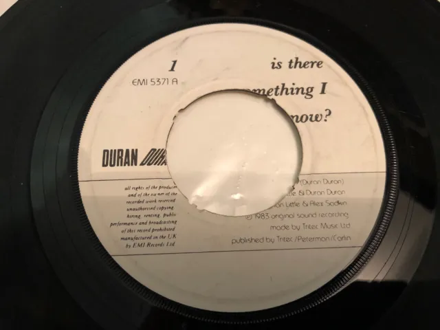 Duran Duran - Is There Something I Should Know? 7" Vinyl Single Record