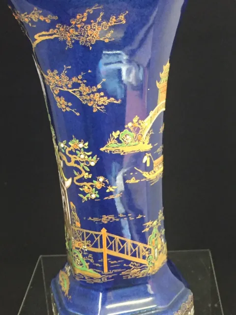 Unusual Large Carlton Ware Enamel Mikado Style Vase Ref. GA 3