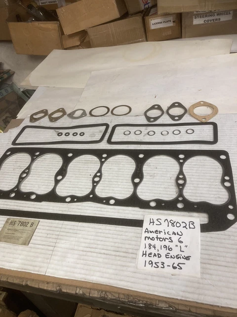 Head set of Gaskets AMC NASH Rambler 6 cylinder 184 196 L Head 1953-1965