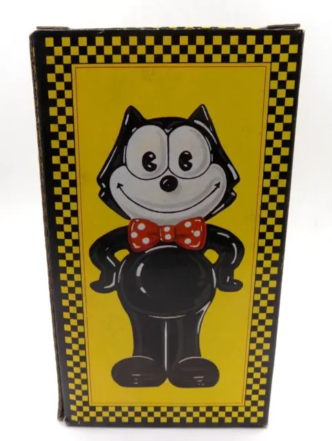 Vintage 1989 Felix The Cat Ceramic Coin Bank Collectible With Box