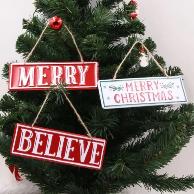 DIY Christmas Brand Iron Christmas Pendant  Merry Christmas