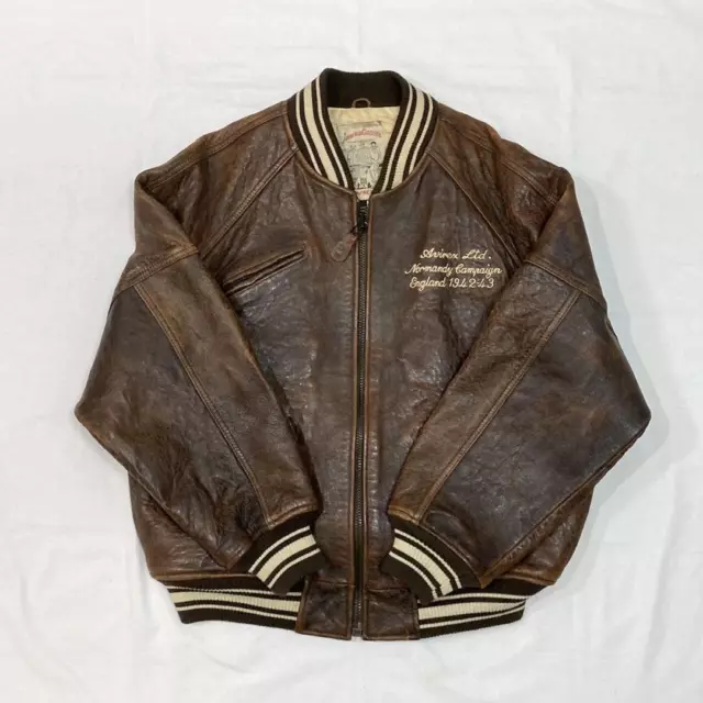 AVIREX #16 AMERICAN Leather Stadium Jacket $482.76 - PicClick