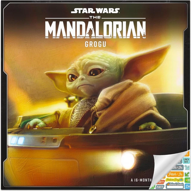 STAR WARS GROGU Calendar 2024 Deluxe 2024 Star Wars Baby Yoda Wall