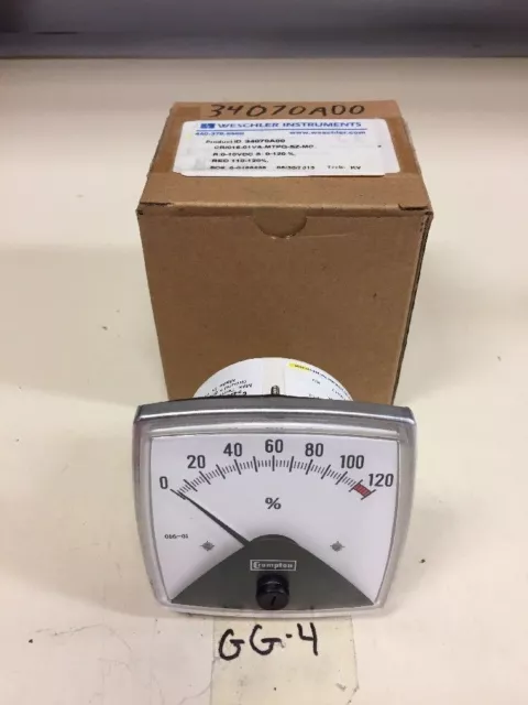 Weschler Instruments Panel Meter #34070A00 Brand New In Box Fast Shipping!