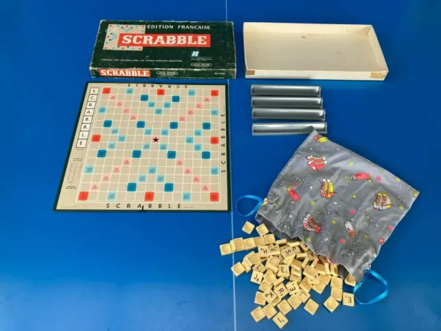 FRENCH Scrabble Classique Vintage Set, Complete Game With French
