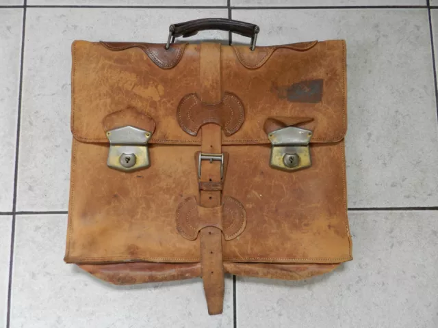 Ww2 Era British Army Officer's Brown Leather Briefcase