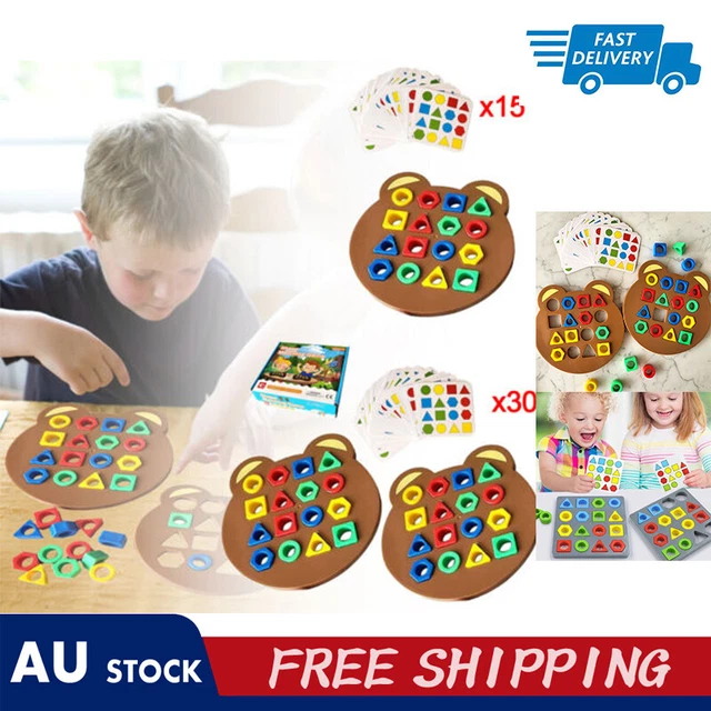 KIDS EDUCATIONAL TOY Shape Matching Game Sensory Children Puzzles ...
