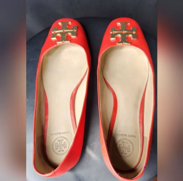 Tory Burch Red Ballet Flats Size 6