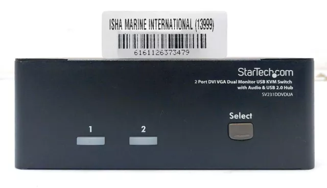 Startechcom 2 Porta DVI VGA Doppio Monitor USB KVM Interruttore SV231DDVDUA