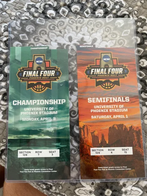 2017 Men’s NCAA Final Four Semi-Final and Championship Full Tickets PHOENIX