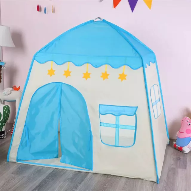 Blue Starry Pop Up Fun Play Tent Playhouse For Boys Kids Baby Children Ball Pits 3