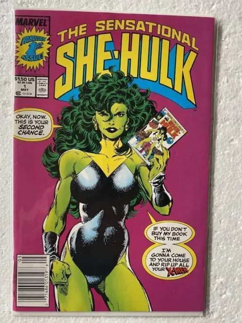 Comics: The Sensational She Hulk 1 1989 Newstand John Byrne.