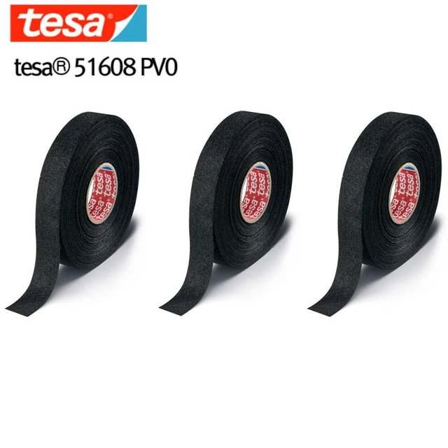 3pcs Tesa Tape Original Isoband 51608 19mm X 15m Adhesive Wiring Loom Cloth Tape