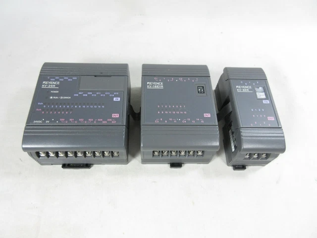KEYENCE, KV SERIES, Small PLC with I/O, KV-24R, KV-16EYR, and KV-8ER ...