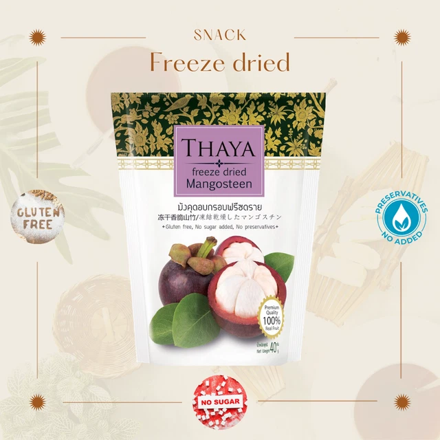 THAYA MANGOSTEEN MANGO Longan Durian Sticky Rice Freeze Dried fruit
