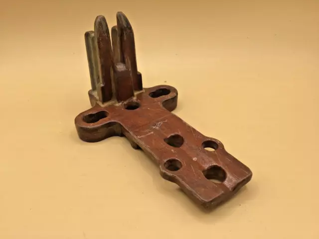 Antique Wood Mold Foundry Pattern Industrial steampunk sand cast - plate attach