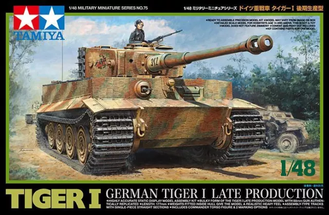 Tamiya 32575 1/48 WWII German Panzer Heavy Tank Tiger I Late Production  Model