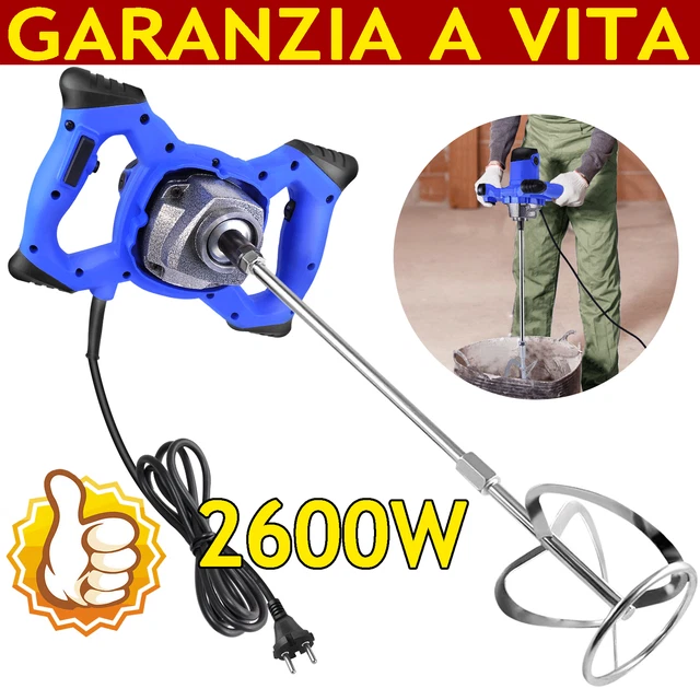 2600W Miscelatore Professionale Miscelatore per Malta Miscelatore Cemento