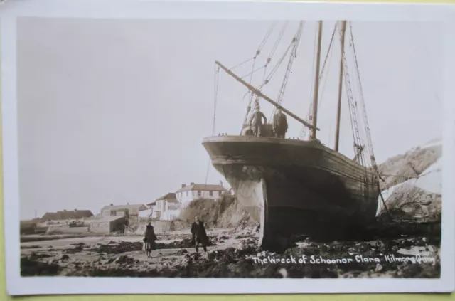 Co. Wexford RP. The Wreck of SHOONER " CLARA " Kilmore Quay Co. Wexford IRELAND