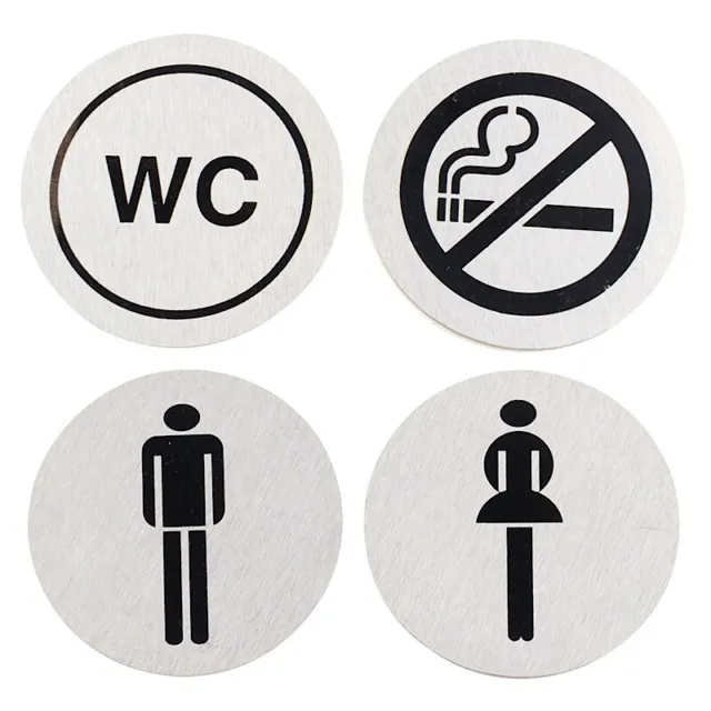 Türschild Rauchverbotsschild Herren Damen WC Rauchen Verboten Edelstahl Schild
