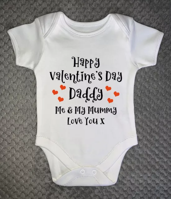 Valentines Day BABY GROW - Me and My Mummy / Daddy Love You - Bodysuit Vest