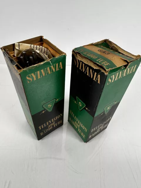 (2) Sylvania 6A3 Vacuum Tubes Tested Match Pair 100% NOS